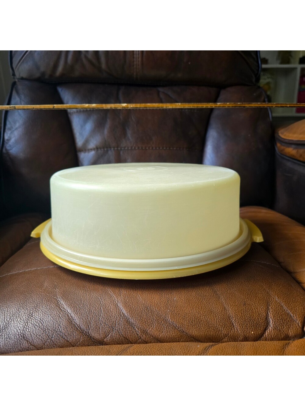 Vintage Tupperware 719 Replacement Base Tray Yellow Pie Cake Taker Carrier 10"